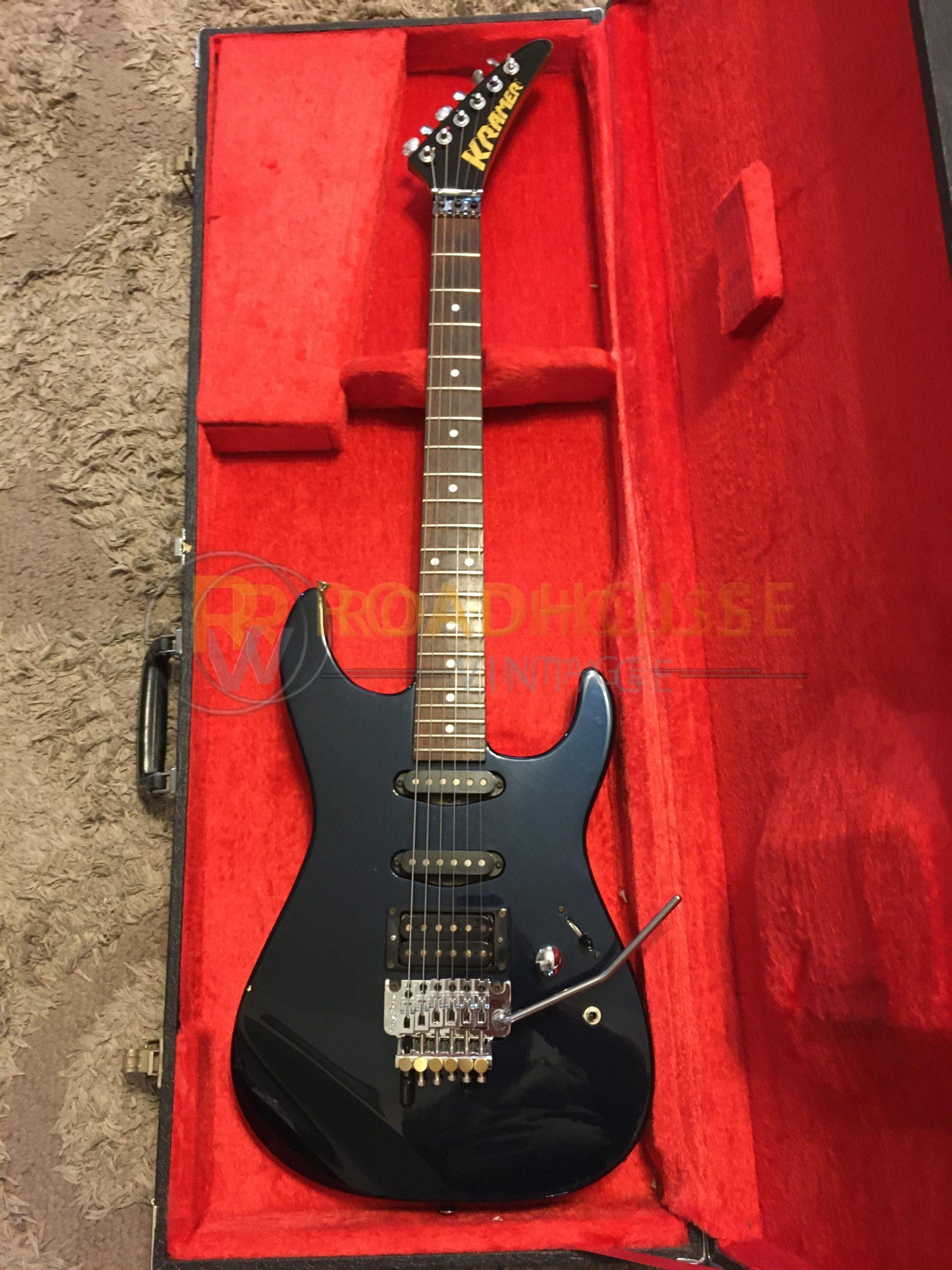 Vintage Kramer JK 3000 Guitar Blue H/S/S Floyd Rose W/Case